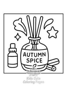 Free printable Bold & Easy Comfy Fall coloring page for kids