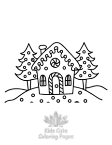 Printable Bold Easy Cozy Girl coloring sheet for preschoolers