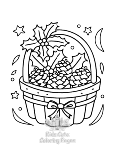 Simple Bold Easy Cozy Girl coloring page for toddlers