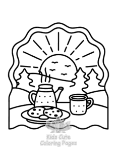 Bold Easy Cozy Girl coloring page for boys, printable at home