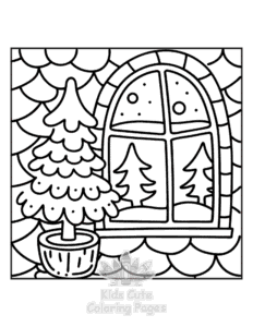 Bold Easy Cozy Girl coloring page for classroom activities