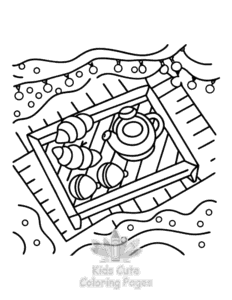 Easy Bold Easy Cozy Girl coloring sheet for young children