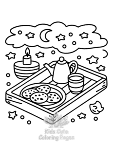 Free printable Bold Easy Cozy Girl coloring page for kids