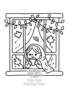 Free Bold Easy Cozy Girl coloring pages to print at home