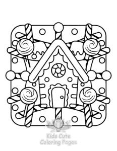 Easy Bold Easy Cozy Girl coloring sheet for young children