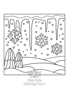 Free printable Bold & Easy Cozy Winter coloring page for kids