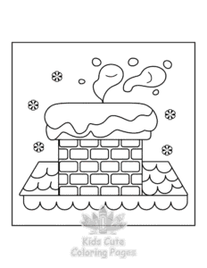 Easy Bold & Easy Cozy Winter coloring sheet for young children