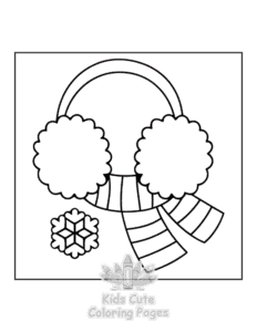 Bold & Easy Cozy Winter coloring page for boys, printable at home