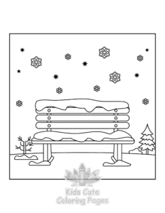 Bold & Easy Cozy Winter coloring page for classroom activities