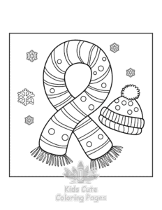 Free printable Bold & Easy Cozy Winter coloring page for kids