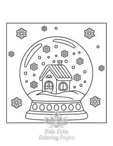 Simple Bold & Easy Cozy Winter coloring page for toddlers