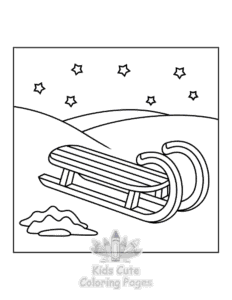 Easy Bold & Easy Cozy Winter coloring sheet for young children