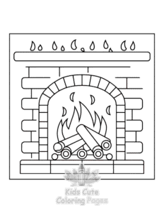 Simple Bold & Easy Cozy Winter coloring page for toddlers
