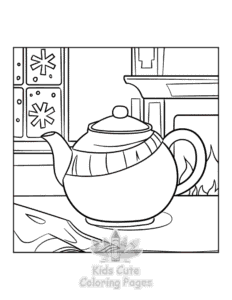 Bold & Easy Cozy Winter coloring page for classroom activities