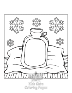Free printable Bold & Easy Cozy Winter coloring page for kids