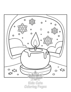 Bold & Easy Cozy Winter coloring page for boys, printable at home