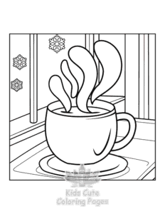 Free printable Bold & Easy Cozy Winter coloring page for kids