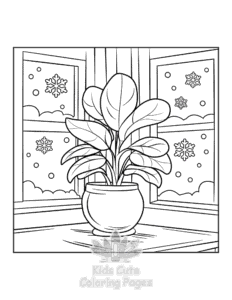 Bold & Easy Cozy Winter coloring page for classroom activities