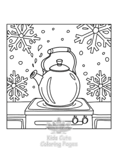 Free printable Bold & Easy Cozy Winter coloring page for kids