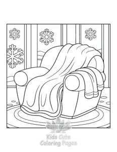 Bold & Easy Cozy Winter coloring page for classroom activities