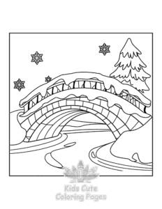 Free printable Bold & Easy Cozy Winter coloring page for kids