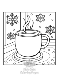 Free Bold & Easy Cozy Winter coloring pages to print at home