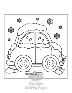 Bold & Easy Cozy Winter coloring page for classroom activities