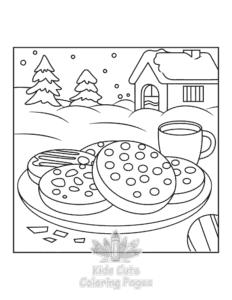 Printable Bold & Easy Cozy Winter coloring sheet for preschoolers