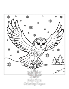 Bold & Easy Cozy Winter coloring page for classroom activities