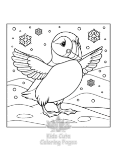 Free printable Bold & Easy Cozy Winter coloring page for kids