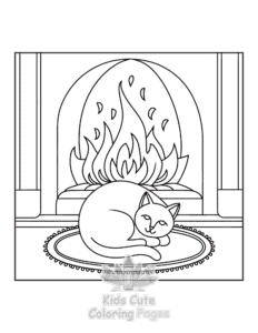 Bold & Easy Cozy Winter coloring page for classroom activities