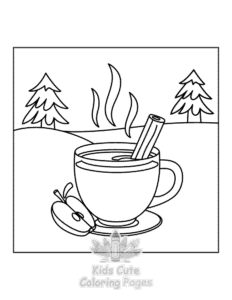 Easy Bold & Easy Cozy Winter coloring sheet for young children