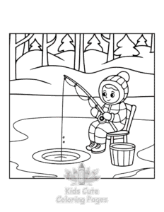 Free printable Bold & Easy Cozy Winter coloring page for kids