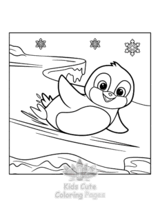 Printable Bold & Easy Cozy Winter coloring sheet for preschoolers