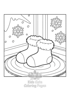 Free printable Bold & Easy Cozy Winter coloring page for kids