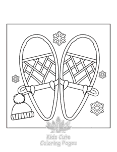 Simple Bold & Easy Cozy Winter coloring page for toddlers