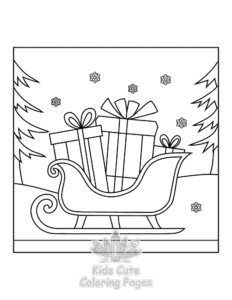 Easy Bold & Easy Cozy Winter coloring sheet for young children