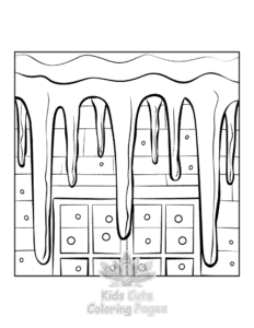 Bold & Easy Cozy Winter coloring page for girls, free to print