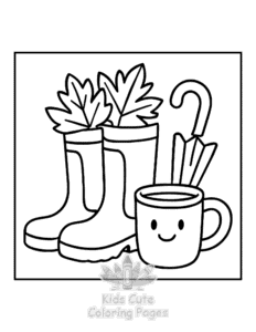Printable Bold & Easy Fall Vibes coloring sheet for preschoolers