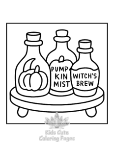 Printable Bold & Easy Fall Vibes coloring sheet for preschoolers