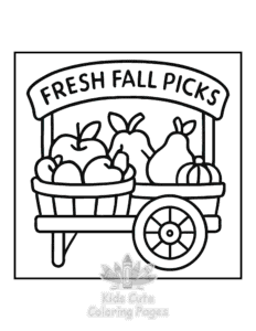 Bold & Easy Fall Vibes coloring page for girls, free to print