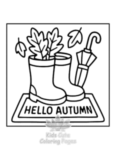 Simple Bold & Easy Fall Vibes coloring page for toddlers