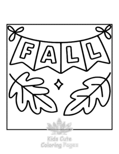 Free printable Bold & Easy Fall Vibes coloring page for kids