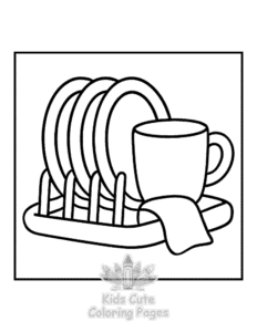 Free printable Bold & Easy Kitchen Stuff coloring page for kids