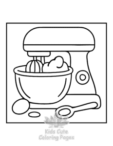 Bold & Easy Kitchen Stuff coloring page for boys, printable at home