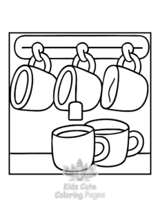 Bold & Easy Kitchen Stuff coloring page for classroom activities