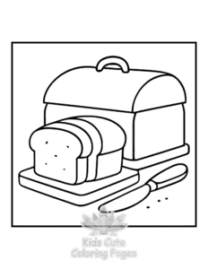 Easy Bold & Easy Kitchen Stuff coloring sheet for young children