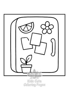 Free printable Bold & Easy Kitchen Stuff coloring page for kids