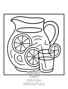 Bold & Easy Kitchen Stuff coloring page for girls, free to print