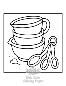 Bold & Easy Kitchen Stuff coloring page for boys, printable at home